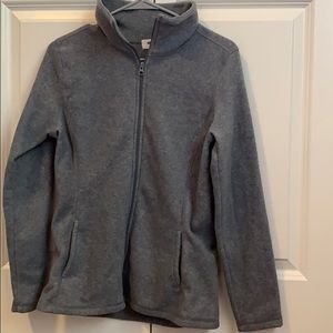 Gray fleece jacket